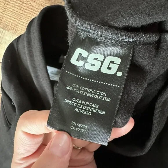 CSG Black cuff fleece pants with drawstring Women's 2XL - Picture 5 of 9